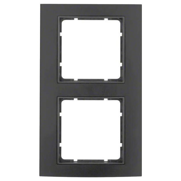 Berker 10123005 Rahmen 2-fach B.3 Alu Schwarz/Anthrazit