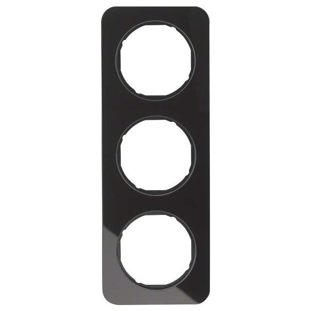 Berker 10132116 Rahmen 3-fach R.1 Glas Schwarz