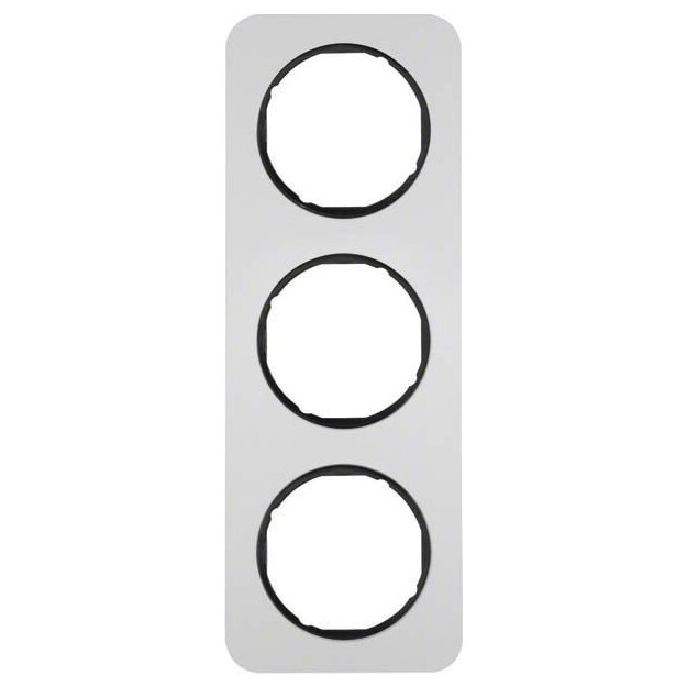 Berker 10132184 Rahmen 3-fach R.1 Alu/Schwarz
