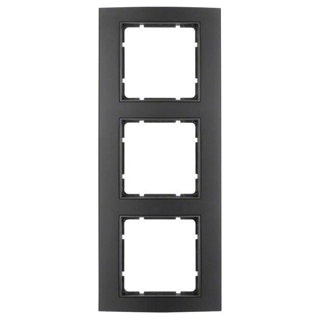 Berker 10133005 Rahmen 3-fach B.3 Alu Schwarz/Anthrazit