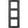 Berker 10133005 Rahmen 3-fach B.3 Alu Schwarz/Anthrazit