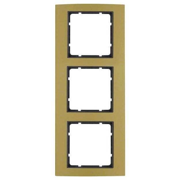 Berker 10133016 Rahmen 3-fach B.3 Alu gold/Anthrazit