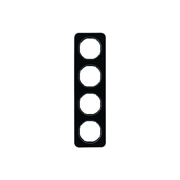 Berker 10142116 Rahmen 4-fach R.1 Glas Schwarz
