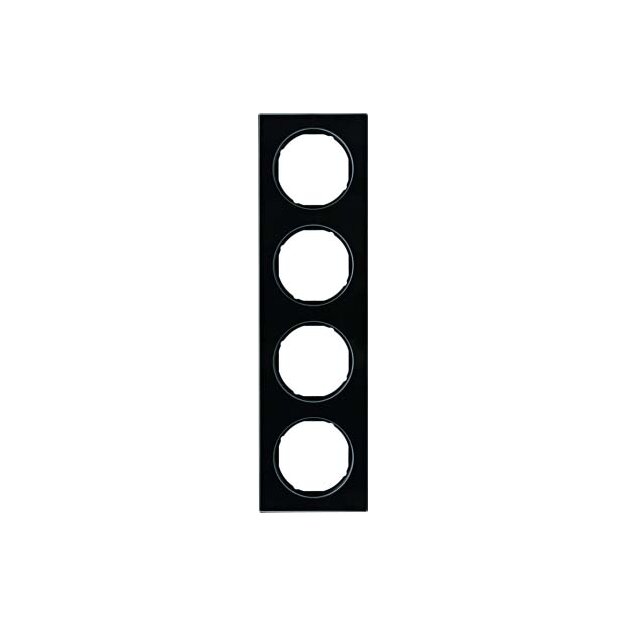 Berker 10142216 Rahmen 4-fach R.3 Glas Schwarz
