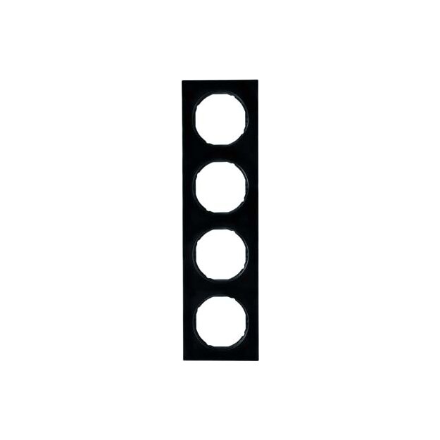 Berker 10142245 Rahmen 4-fach R.3 Schwarz glänzend