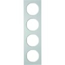 Berker 10142274 Rahmen 4-fach R.3 Alu/Polarweiß