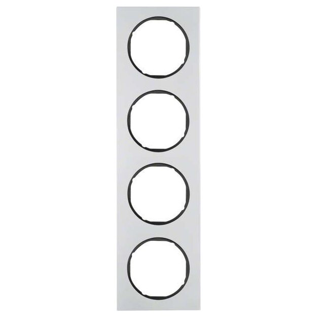 Berker 10142284 Rahmen 4-fach R.3 Alu/Schwarz