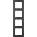 Berker 10143005 Rahmen 4-fach B.3 Alu Schwarz/Anthrazit