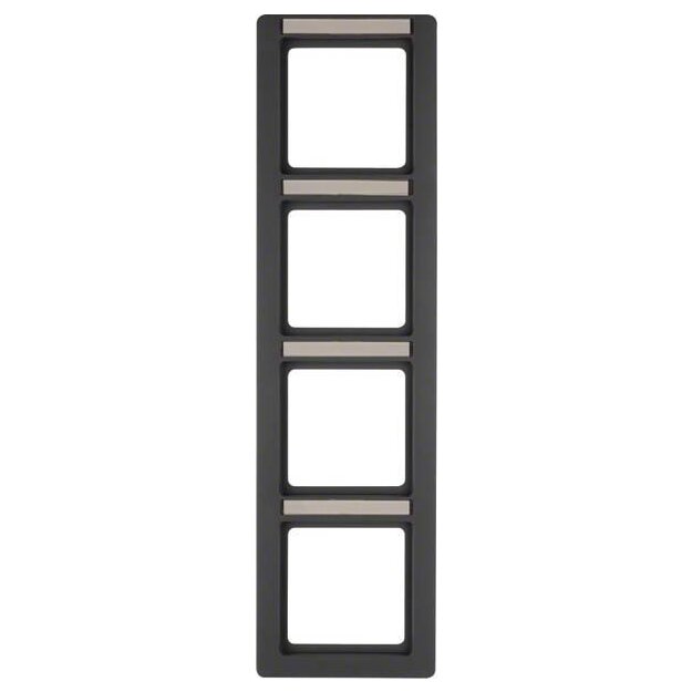 Berker 10146016 Rahmen 4fach mit Beschriftungsfeld Q.1 Anthrazit samt