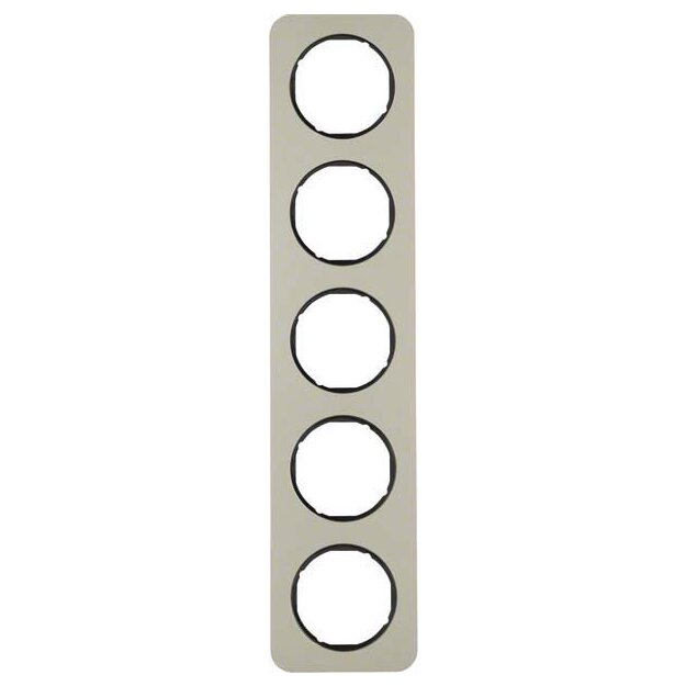 Berker 10152104 Rahmen 5-fach R.1 Edelstahl/Schwarz