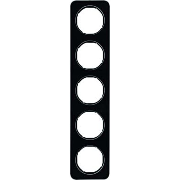 Berker 10152116 Rahmen 5-fach R.1 Glas Schwarz