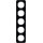 Berker 10152116 Rahmen 5-fach R.1 Glas Schwarz