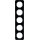 Berker 10152145 Rahmen 5-fach R.1 Schwarz glänzend