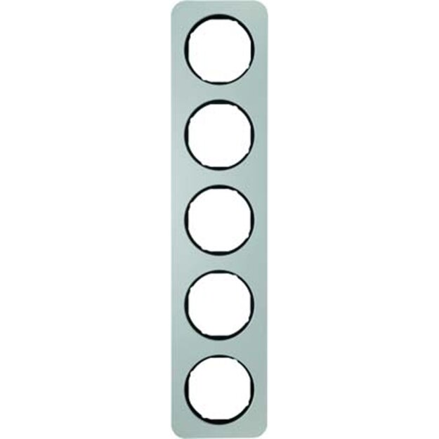 Berker 10152184 Rahmen 5-fach R.1 Alu/Schwarz