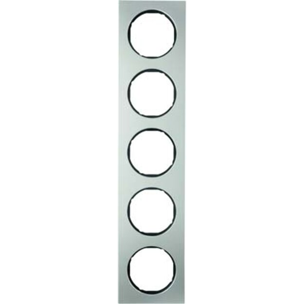 Berker 10152204 Rahmen 5-fach R.3 Edelstahl/Schwarz