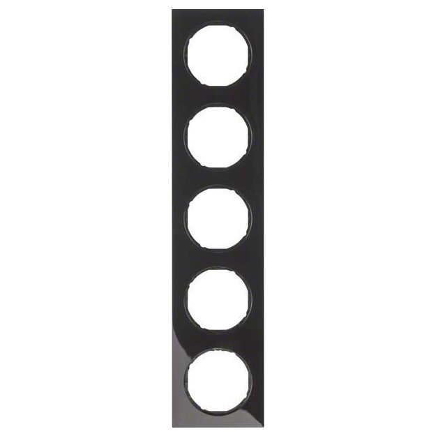 Berker 10152245 Rahmen 5-fach R.3 Schwarz glänzend