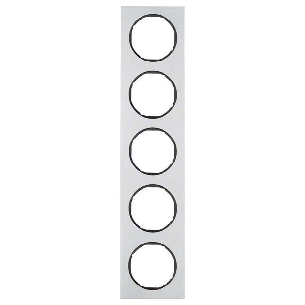 Berker 10152284 Rahmen 5-fach R.3 Alu/Schwarz