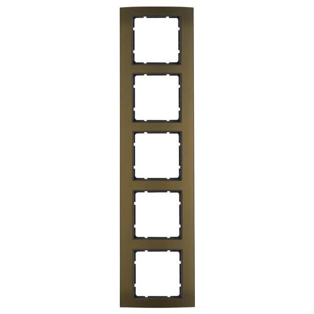 Berker Rahmen B.3 5-fach Braun glänzend/Anthrazit 10153001 (1er)