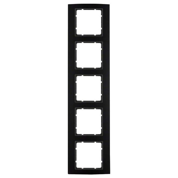 Berker 10153005 Rahmen 5-fach B.3 Alu Schwarz/Anthrazit