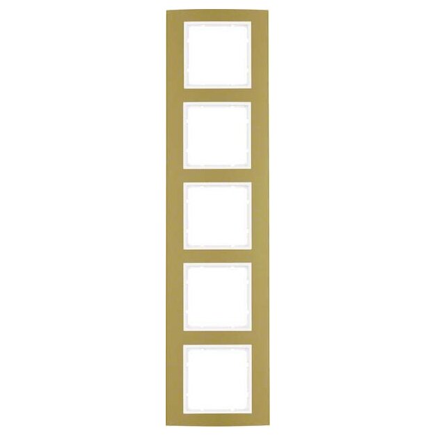 Berker 10153046 Rahmen 5-fach B.3 Alu gold/Polarweiß