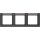 Berker 10236016 Rahmen 3-fach mit Beschriftungsfeld waagerecht Q.1 Anthrazit Samt