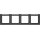 Berker 10246016 Rahmen 4-fach mit Beschriftungsfeld waagerecht Q.1 Anthrazit Samt