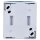 Busch-Jaeger 2601/5 W-53 Wippschalter Serienschaltung (Thermoplast) Grau ocean® (IP 44) Aufputz 2CKA001085A1606