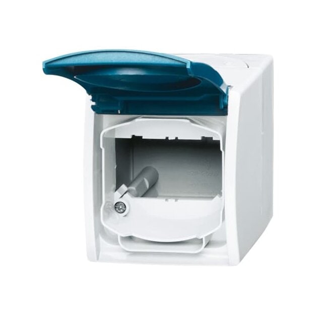 Busch-Jaeger 1758 WN-53 Gehäuse mit Beschriftungsfeld (Thermoplast) Grau ocean® (IP 44) Aufputz 2CKA001724A2751