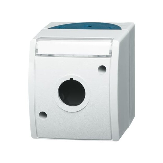 Busch-Jaeger 2533 WN-53 Leergehäuse mit Beschriftungsfeld (Thermoplast) Grau ocean® (IP 44) Aufputz 2CKA001724A2752
