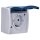 Busch-Jaeger 20 EWN-53 SCHUKO® Steckdose mit Klappdeckel und Beschriftungsfeld (Thermoplast) Grau ocean® (IP 44) Aufputz Steckdose 2CKA002083A0818