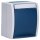 Busch-Jaeger 20 EWN-53 SCHUKO® Steckdose mit Klappdeckel und Beschriftungsfeld (Thermoplast) Grau ocean® (IP 44) Aufputz Steckdose 2CKA002083A0818