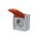 Busch-Jaeger 20 EWN-14-53 SCHUKO® Steckdose mit orangenem Klappdeckel (Thermoplast) Grau ocean® (IP 44) Aufputz Steckdose 2CKA002083A0820