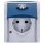 Busch-Jaeger 20 EWSL-53 SCHUKO® Steckdose (Thermoplast) Grau ocean® (IP 44) Aufputz Steckdose 2CKA002083A0822