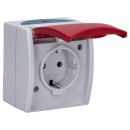 Busch-Jaeger 20 EW/DVN-53 SCHUKO® Steckdose mit rotem...