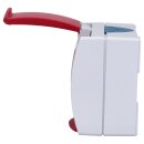 Busch-Jaeger 20/2 EW/DVN-53 SCHUKO® Steckdose 2-fach, mit roten Klappdeckeln (Thermoplast) Grau ocean® (IP 44) Aufputz Steckdose 2CKA002084A0700