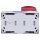 Busch-Jaeger 20/2 EW/DVN-53 SCHUKO® Steckdose 2-fach, mit roten Klappdeckeln (Thermoplast) Grau ocean® (IP 44) Aufputz Steckdose 2CKA002084A0700