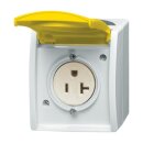 Busch-Jaeger 3016 EWN-53 Busch-Nema-Steckdose mit gelbem...