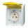 Busch-Jaeger 3016 EWN-53 Busch-Nema-Steckdose mit gelbem Klappdeckel (Thermoplast) Grau 2CKA002124A0024