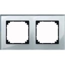 Merten 489260 M-PLAN-Echtglasrahmen 2-fach Diamantsilber