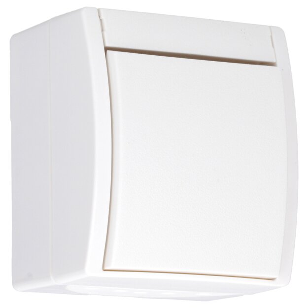 Busch-Jaeger 2601/6 W-54 Wippschalter Aus- und Wechselschaltung (Thermoplast) Alpinweiß ocean® (IP 44) Aufputz 2CKA001085A1628