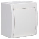 Busch-Jaeger 20 EW-54 SCHUKO® Steckdose mit Klappdeckel (Thermoplast) Alpinweiß ocean® (IP 44) Aufputz Steckdose 2CKA002083A0834