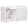 Busch-Jaeger 20/2 EW-54 SCHUKO® Steckdose 2-fach (Thermoplast) Alpinweiß ocean® (IP 44) Aufputz Steckdose 2CKA002084A0711