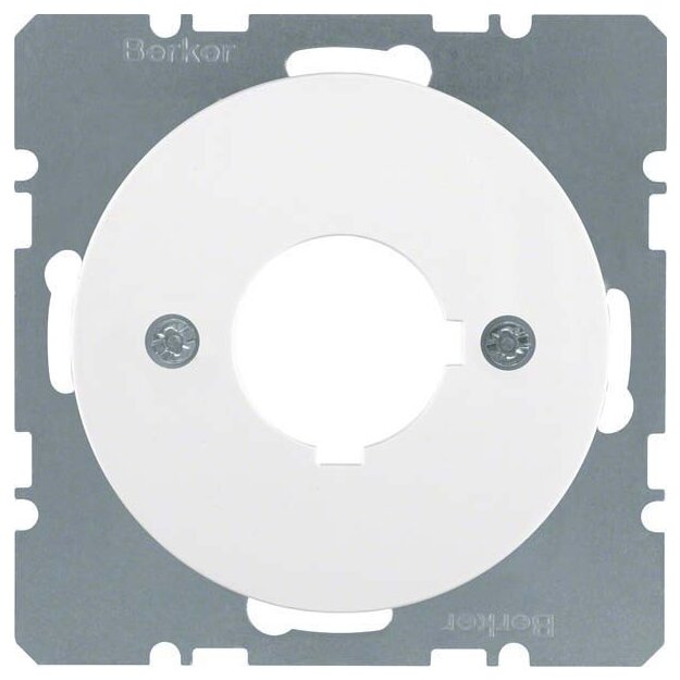 Berker 14322089 Zentralstück mit Einbauöffnung Ø 22 5 mm R.1/R.3 Polarweiß glänzend