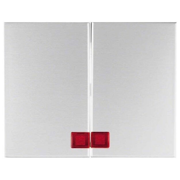 Berker 14377003 Wippe 2fach mit Roter Linse K.5 Alu