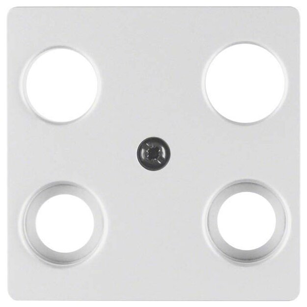 Berker 14837003 Zentralplatte für Antennen-Steckdose 4-Loch Zentralplattensystem Alu