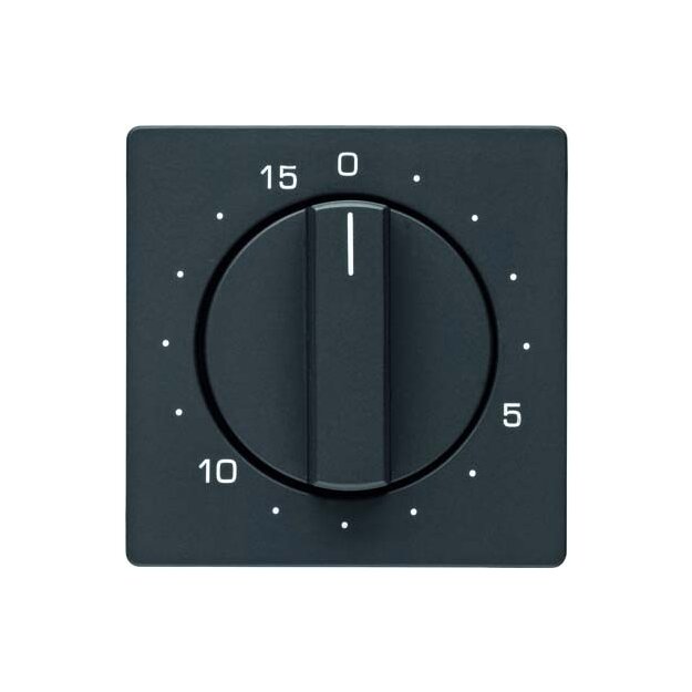 Berker 16326086 Zentralstück mit Regulierknopf für mechanische Zeitschaltuhr Q.x Anthrazit samt
