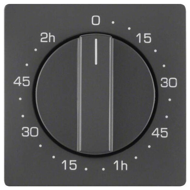 Berker 16336086 Zentralstück mit Regulierknopf für mechanische Zeitschaltuhr Q.x Anthrazit samt