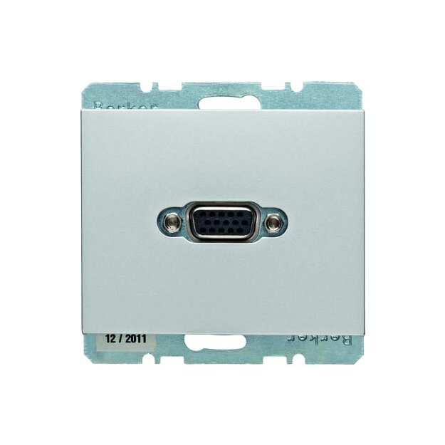 Berker 3315417003 VGA Steckdose mit Schraub-Liftklemmen K.5 Alu
