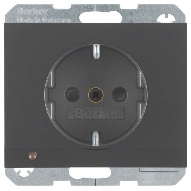 Berker 41097006 Steckdose SCHUKO mit LED-Orientierungslicht K.1 Anthrazit matt