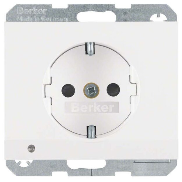 Berker 41097009 Steckdose SCHUKO mit LED-Orientierungslicht K.1 Polarweiß glänzend